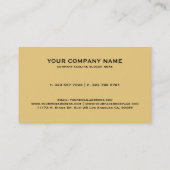 シンプル黒モダンと金ゴールドの幾何学的アクセント 名刺 (裏面)