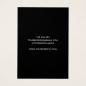 シンプル黒モダンジュエリーイヤリング表示カード (裏面)