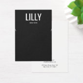 シンプル黒モダンネックレス表示カード (デスク)