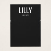 シンプル黒モダンネックレス表示カード (正面)