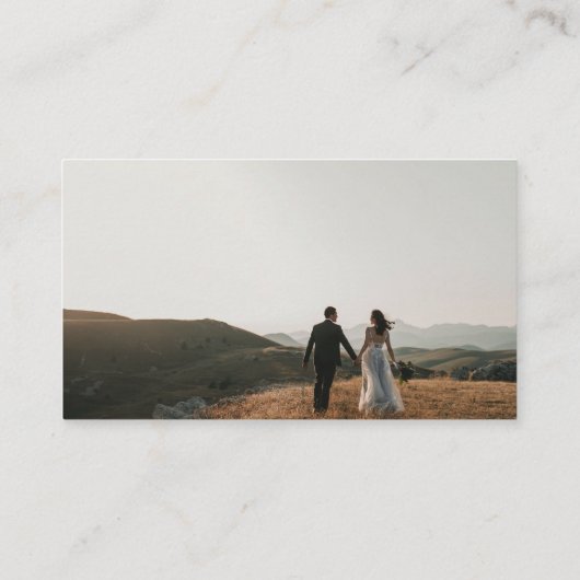 シンプル黒モダン写真QRコードエレガント 名刺 (裏面)