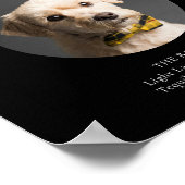 シンプル黒モダン動物看板 ポスター (角)