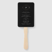 シンプル黒モダン幾何金ゴールド結婚 ハンドファン (裏面)