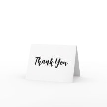 シンプル黒モダン白サンキューカード