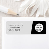 シンプル黒モダン白プロフェッショナルアドレス ラベル (インサイチュ)
