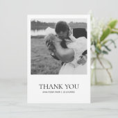 シンプル黒モダン白ミニマリスト写真 サンキューカード (スタンド正面)