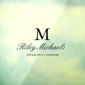 シンプル黒モノグラエレガントム名タイトル ウィンドウサイン (シート3)