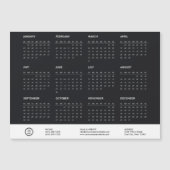 シンプル黒ロカスタムゴミニ2024カレンダーマグネット (正面)