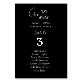 シンプル黒一日遠くに結婚表 テーブルナンバー