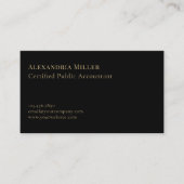 シンプル黒会計士CPA 名刺 (正面)