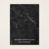 シンプル黒大理石イヤリングホルダー表示カード (裏面)