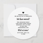 シンプル黒引っ越しましたスクリプモダントシック 案内状 (裏面)