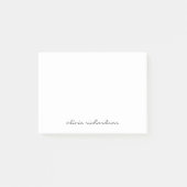 シンプル黒手書きモダンスクリプトタイポグラフィ ポストイット (正面)