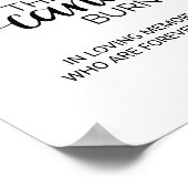 シンプル黒書本蝋燭の看板 ポスター (角)