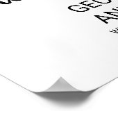 シンプル黒書道の結婚歓迎 ポスター (角)