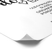 シンプル黒書道ドーナツバー標識 ポスター (角)