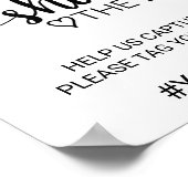 シンプル黒書道共有ザラブサイン ポスター (角)