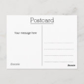 シンプル黒書道写真感謝はがき ポストカード (裏面)