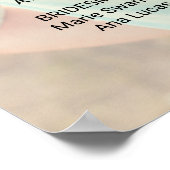 シンプル黒書道写真結婚式 プログラム ポスター (角)