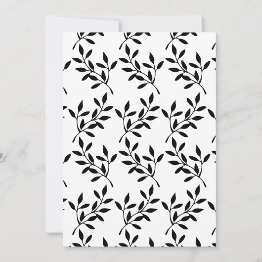 シンプル黒書道結婚の 招待状 (裏面)