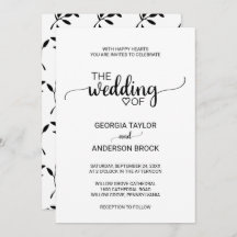 シンプル黒書道結婚の