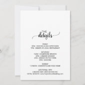 シンプル黒書道編パーティー 招待状 (裏面)