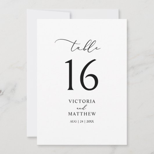 シンプル黒書道表番号札 (正面)