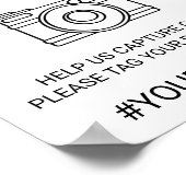 シンプル黒書道Ohスナップ標識 ポスター (角)