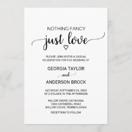 シンプル黒書Nothing Just ファンシー Love 招待状