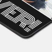 シンプル黒最高の母3枚コラージュカスタム デスクマット (コーナー)