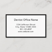 シンプル黒白お隣の歯医者 予約カード (裏面)