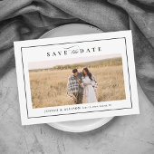 シンプル黒白の写結婚真日時を保存