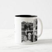 シンプル黒白の友最高の達Forever写真 ツートーンマグカップ (正面右)