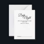 シンプル黒白の書道デート夜 アドバイスカード<br><div class="desc">このシンプル白黒の書道日付の夜のアドバイスカードはエレガント、モダン贅沢を持つが、ミニマルと、より多くの、またはより多くの。書道はカジュアルアンティークを感じ可能にし、上品なニュートラルなデザインはあなたの結婚お祝いのあらゆる側面と組み合わせユニークることができる。</div>