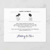 シンプル黒白の結婚週末の日程 (裏面)