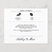 シンプル黒白の結婚週末の日程 (裏面)