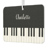 シンプル黒白エレガントピアノ鍵盤 カーエアーフレッシュナー (左)