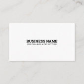 シンプル黒白足印刷ドッグ歩く 名刺 (裏面)