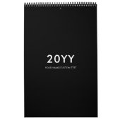 シンプル黒白2023カレンカスタムダー カレンダー (カバー)