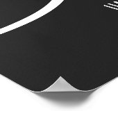 シンプル黒白Hello60誕生日 ポスター (角)