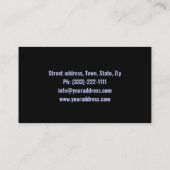 シンプル黒神経科医X線頭部名刺 名刺 (裏面)