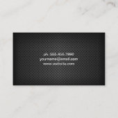 シンプル黒穴開きメッシュ 名刺 (裏面)
