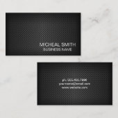 シンプル黒穴開きメッシュ 名刺 (正面/裏面)