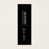 シンプル黒衣のぶら下がった表示価格カード (正面)