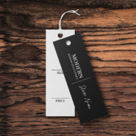 シンプル黒衣のぶら下がった表示価格カード