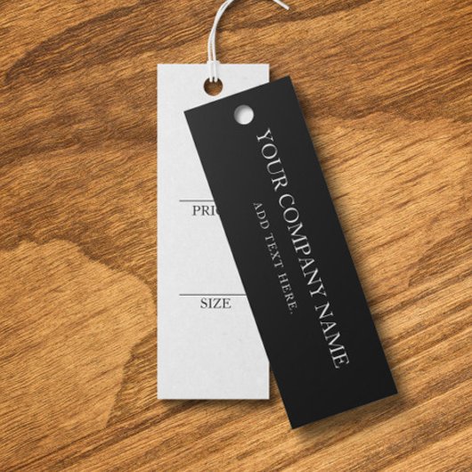 シンプル黒衣のぶら下がった表示価格カード