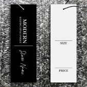 シンプル黒衣のぶら下がった表示価格カード