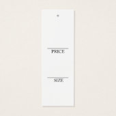 シンプル黒衣のぶら下がった表示価格カード (裏面)