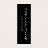 シンプル黒衣のぶら下がった表示価格カード (正面)