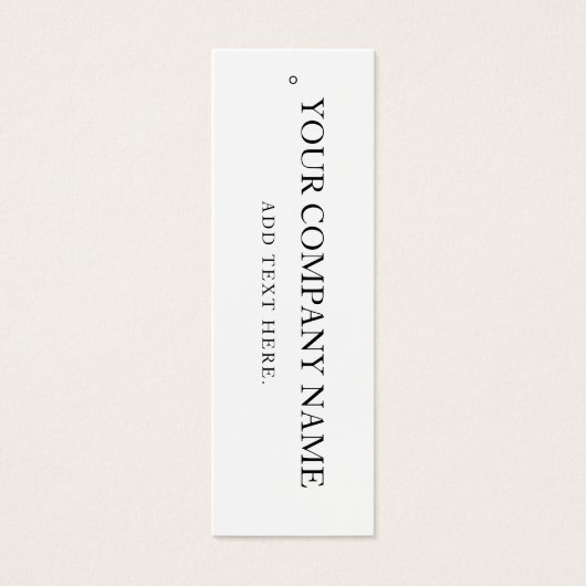 シンプル黒衣のぶら下がった表示価格カード (正面)